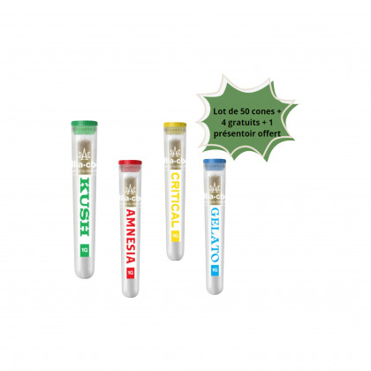 Lot de 50 cônes pré-roulés + 4 offerts
