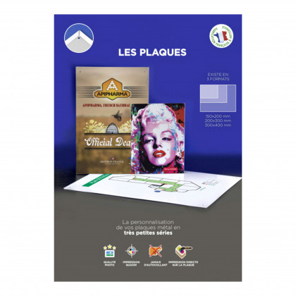 Plaque personnalisable en métal