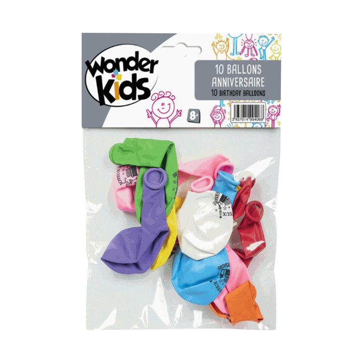 10 ballons d'anniversaire
