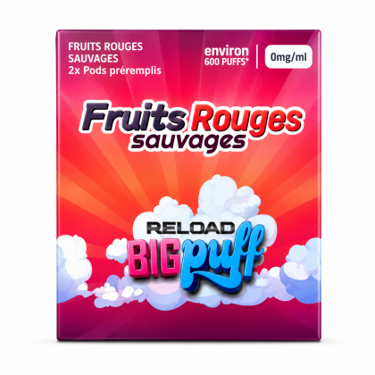 CARTOUCHE FRUITS ROUGE SAUVAGES 0MG (PACK 2) - BIG PUFF