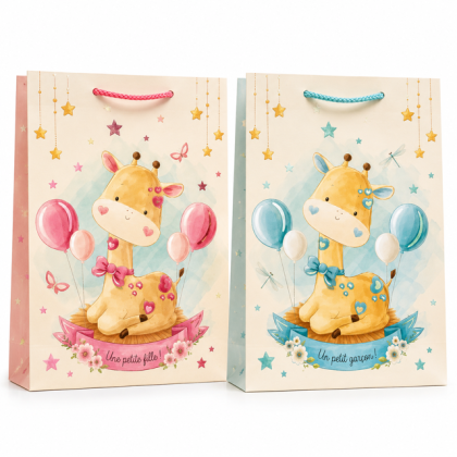 Lot de 6 sacs cadeaux naissance