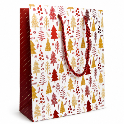 Sac cadeau Noël medium avec anses