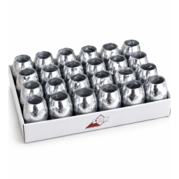 24 bolducs couleur argent