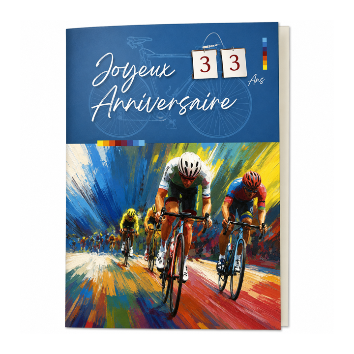 Lot de 6 cartes à roulette Bon Anniversaire pour homme