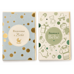 Lot de 6 cartes naissance