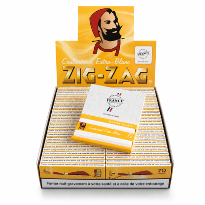 50 Cahiers de Papier à rouler Zig-Zag Jaune