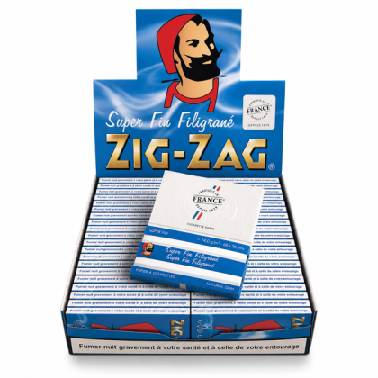 50 Cahiers de Papier à rouler Zig-Zag Bleu