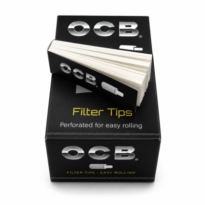 25 carnets de 50 filtres en carton perforés OCB filter tips