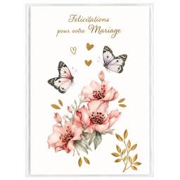 Lot de 6 Cartes de Mariage