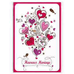 Lot de 6 Cartes de Mariage