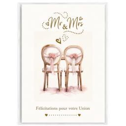 Lot de 6 Cartes de Mariage
