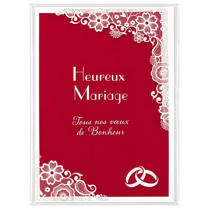 Lot de 6 Cartes de Mariage