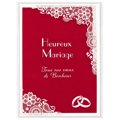 Lot de 6 Cartes de Mariage