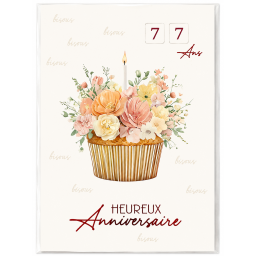 Lot de 6 cartes Bon Anniversaire pour femme
