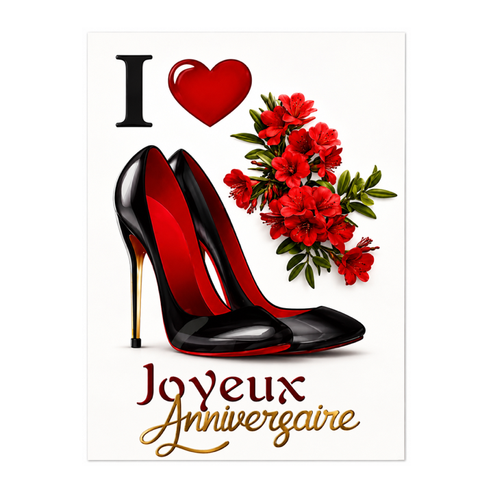 Lot de 6 cartes d'Anniversaire pour femme