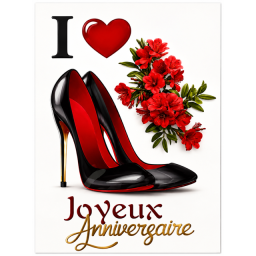 Lot de 6 cartes d'Anniversaire pour femme