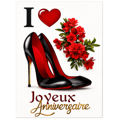 Lot de 6 cartes d'Anniversaire pour femme
