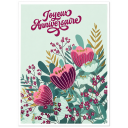 Lot de 6 cartes d'Anniversaire pour femme