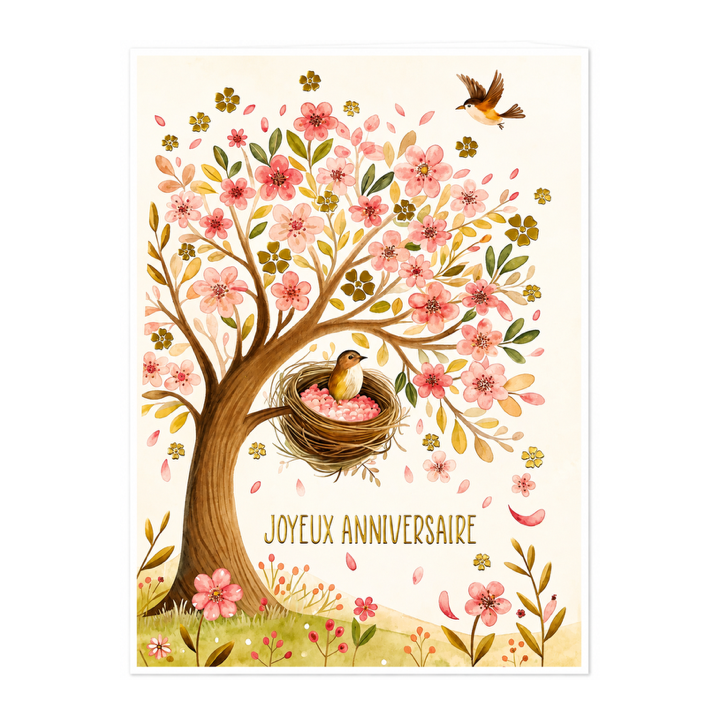 Lot de 6 cartes Joyeux Anniversaire pour femme