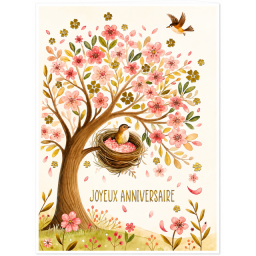 Lot de 6 cartes Joyeux Anniversaire pour femme