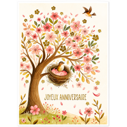 Lot de 6 cartes Joyeux Anniversaire pour femme