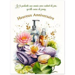 Lot de 6 cartes Joyeux Anniversaire pour femme
