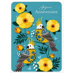 Lot de 6 cartes Happy Birthday femme