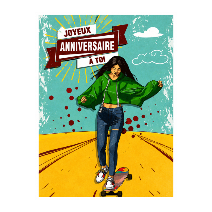 Lot de 6 cartes d'anniversaire pour ado