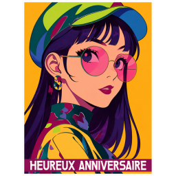 Lot de 6 cartes happy birthday pour ado