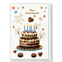 Lot de 6 cartes bon anniversaire pour ado