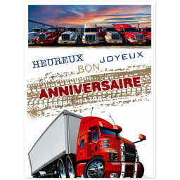 Lot de 6 Cartes Happy Birthday pour homme