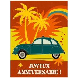 Lot de 6 Cartes d'anniversaire pour homme