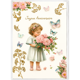 Lot de 6 Cartes d'anniversaire pour enfant