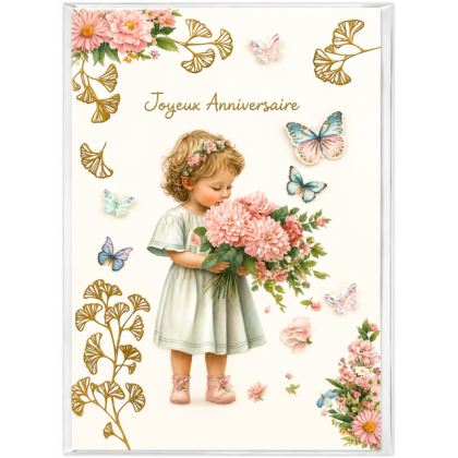 Lot de 6 Cartes d'anniversaire pour enfant