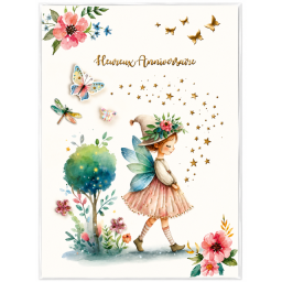 Lot de 6 Cartes d'anniversaire pour enfant