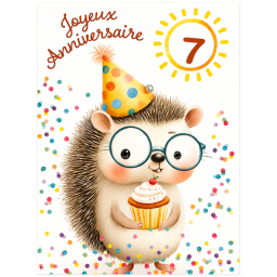Lot de 6 cartes à roulette Bon Anniversaire pour enfant