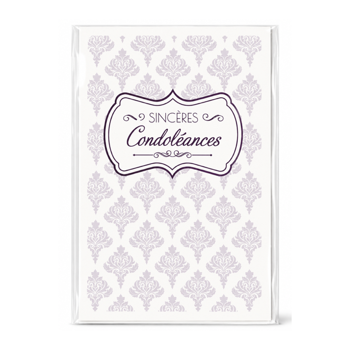 Lot de 6 Cartes de condoléances