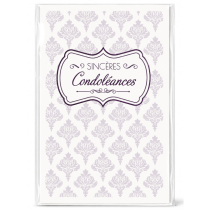 Lot de 6 Cartes de condoléances