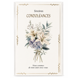 Lot de 6 Cartes de condoléances