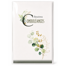 Lot de 6 Cartes de condoléances